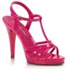 Fabulicious Shoes Hot Pink 4.5" Heel T-Strap Sandal