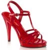 Fabulicious Red 4.5" Heel T-Strap Sandal Shoes