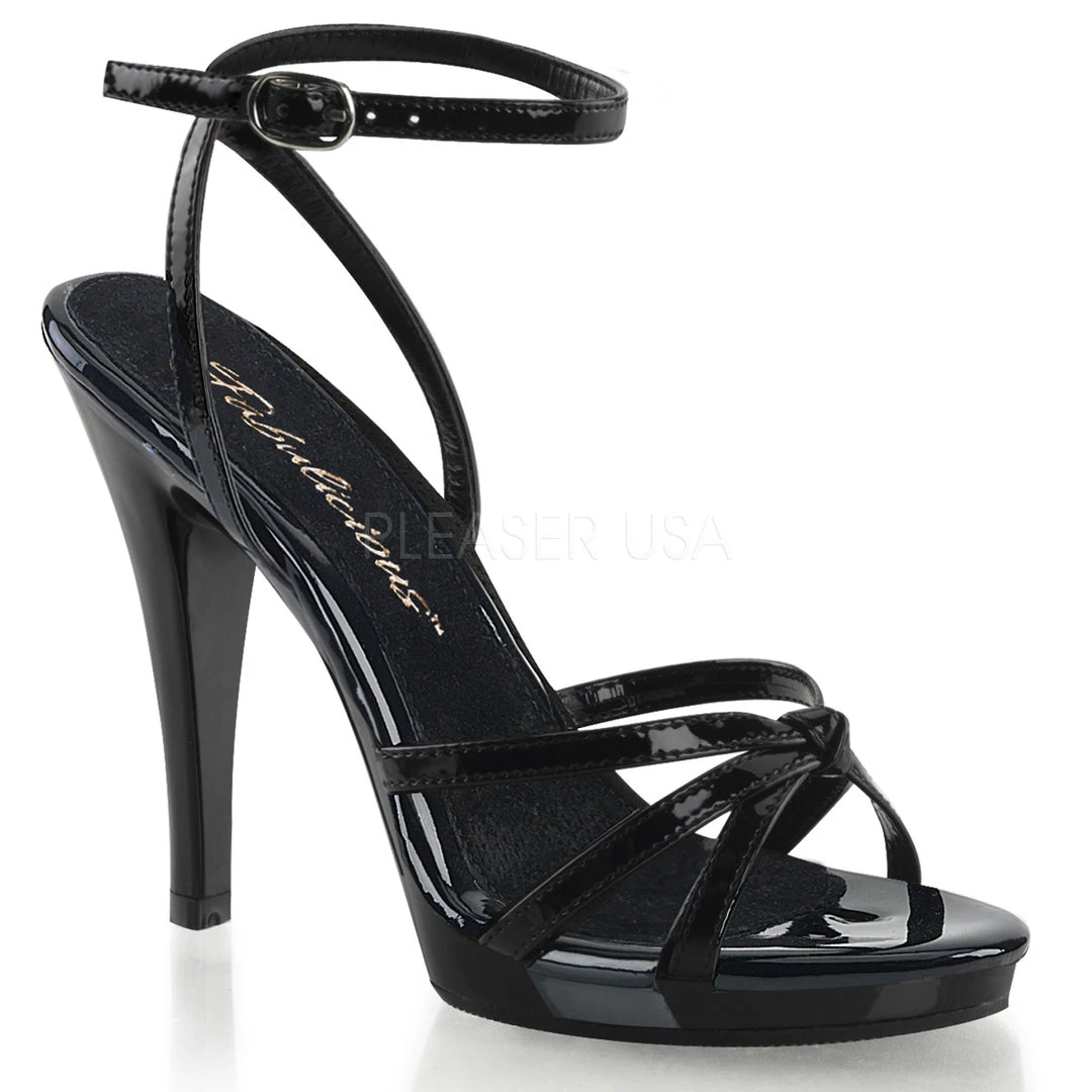 Fabulicious Shoes Black 4.5" Heel Strappy Ankle Wrap Platform Sandal 3 Fabulicious Shoes Black 4.5" Heel Strappy Ankle Wrap Platform Sandal