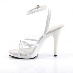 Fabulicious White 4.5" Strappy Ankle Wrap Platform Sandal Shoes 7 Fabulicious White 4.5
