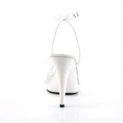 Fabulicious White 4.5" Strappy Ankle Wrap Platform Sandal Shoes 8 Fabulicious White 4.5