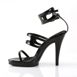 Fabulicious Shoes Black 4.5" Heel Platform Sandal 7 Fabulicious Shoes Black 4.5