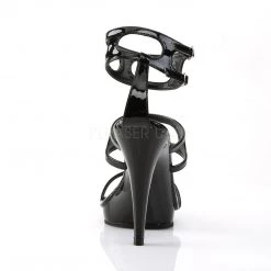 Fabulicious Shoes Black 4.5" Heel Platform Sandal 8 Fabulicious Shoes Black 4.5