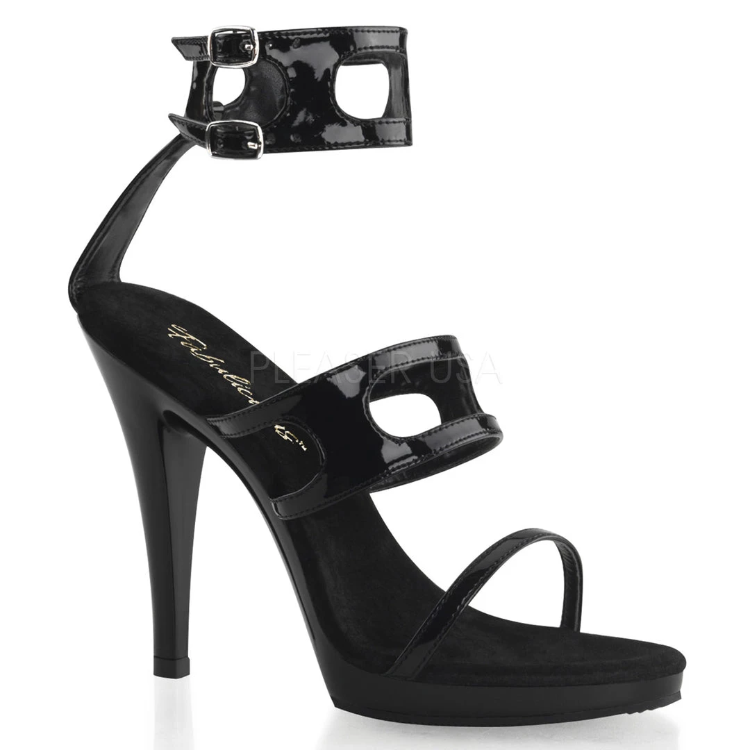 Fabulicious Shoes Black 4.5" Heel Platform Sandal 3 Fabulicious Shoes Black 4.5" Heel Platform Sandal
