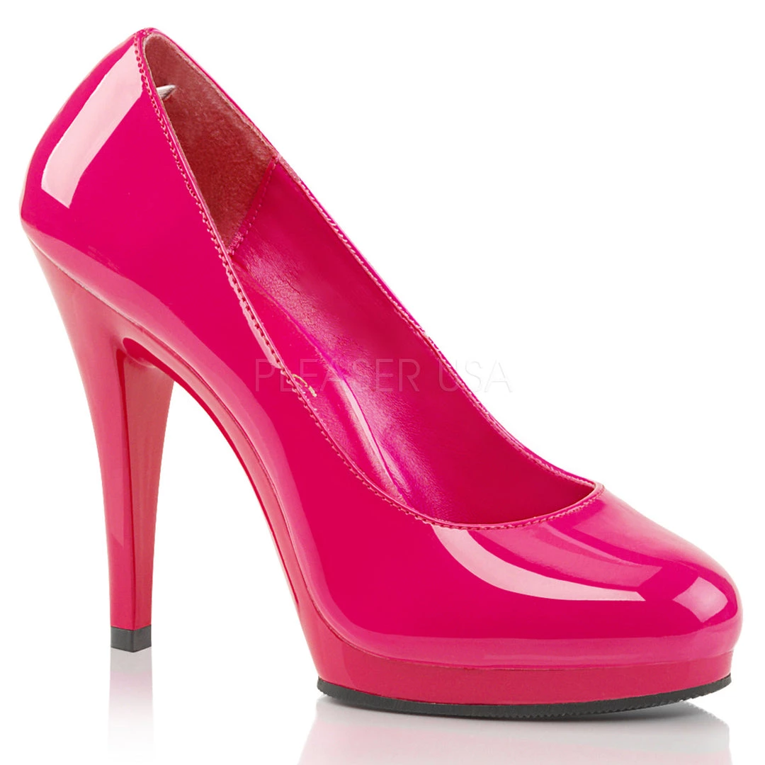 Fabulicious Shoes Hot Pink 4.5" Heel .5" Platform Pump 3 Fabulicious Shoes Hot Pink 4.5" Heel .5" Platform Pump