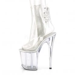 Pleaser 8" Heel Clear Open Toe/Heel Ankle Boot*