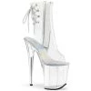 Pleaser 8" Heel Clear Open Toe/Heel Ankle Boot*