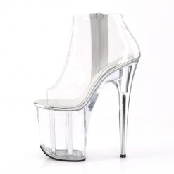 Pleaser Shoes 8" Heel Clear Ankle Boot*