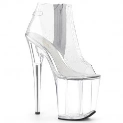 Pleaser Shoes 8" Heel Clear Ankle Boot*