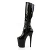Pleaser 8" Heel Black Knee High Boots*