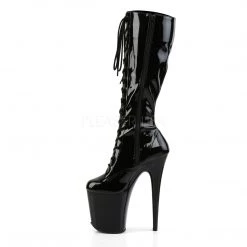 Pleaser Shoes 8" Heel Lace-Up Black Over The Knee Boots*