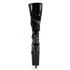 Pleaser Shoes 8" Heel Lace-Up Black Over The Knee Boots*