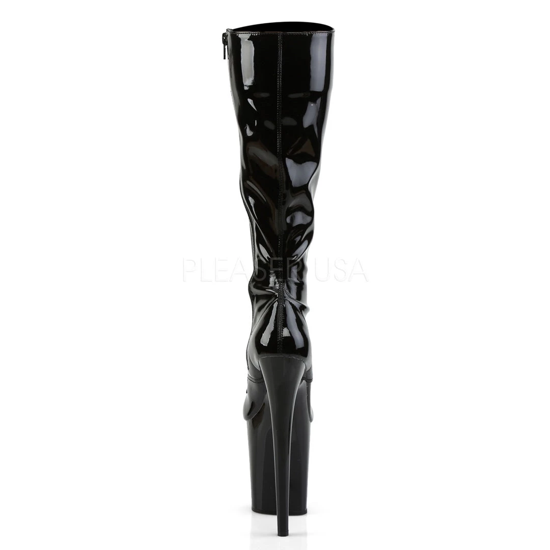 Pleaser Shoes 8" Heel Lace-Up Black Over The Knee Boots* 4 Pleaser Shoes 8" Heel Lace-Up Black Over The Knee Boots*