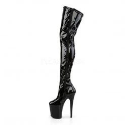 Pleaser 8" Black Platform Stretch Thigh Boots* Shoes
