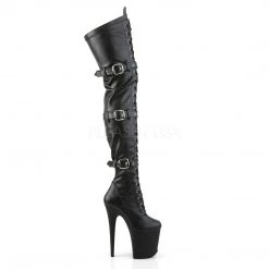Pleaser 8" Black Platform Thigh High Boots* Shoes 9 Pleaser 8