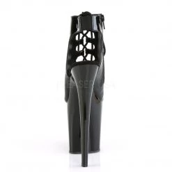 Pleaser 8" Heel Black Open Toe/Heel Ankle Bootie* 8 Pleaser 8