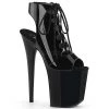 Pleaser 8" Heel Black Open Toe/Heel Ankle Bootie*