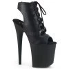Pleaser 8" Heel Black Open Toe/Heel Faux Leather Ankle Bootie* Shoes