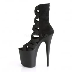 Pleaser 8" Heel Black Sandal Booties* Shoes