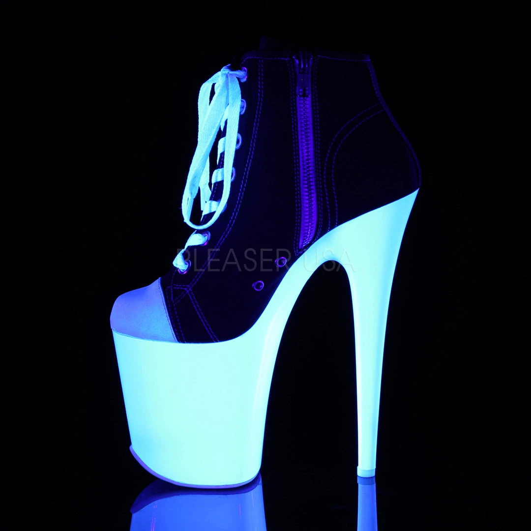 Pleaser 8" Heel Black/White* Shoes 4 Pleaser 8" Heel Black/White* Shoes