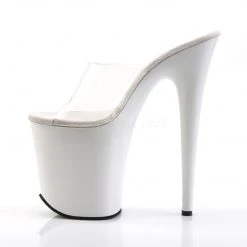 Pleaser 8" Heel Clear Peep Toe Slide Platform Shoes*