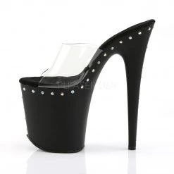 Pleaser Shoes 8" Clear/Black Platform Slide Stripper Heels*