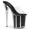 Pleaser Clear/Black 8" Glitter Heels* Shoes 1 Pleaser Clear/Black 8" Glitter Heels* Shoes