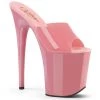 Pleaser Lingerie 8" Heel, Baby Pink (Jelly-Like) TPU/B. Pink Platform Slide