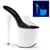 Pleaser Clear/White 8" Platform Slide Heels* Shoes