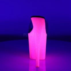 Pleaser Clear/Hot Pink 8