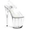 Pleaser 8" Clear Ankle Strap Heels*