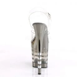 Pleaser Shoes Clear/Silver 8