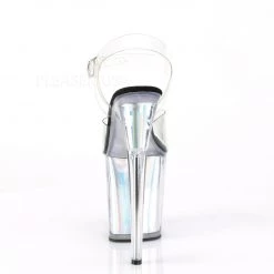 Pleaser Shoes Clear/Silver 8