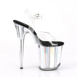 Pleaser Shoes Clear/Silver 8