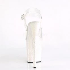 Pleaser Shoes 8" Clear/Opal Glitter Heels* 8 Pleaser Shoes 8