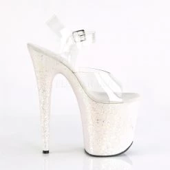 Pleaser Shoes 8" Clear/Opal Glitter Heels* 9 Pleaser Shoes 8