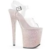 Pleaser Shoes 8" Clear/Opal Glitter Heels*