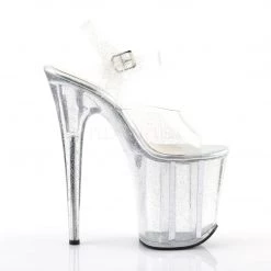 Pleaser 8" Clear Glitter Heels* 9 Pleaser 8