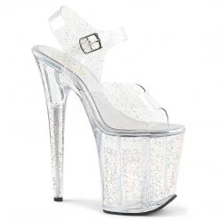 Pleaser 8" Clear Glitter Heels*