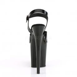 Pleaser 8" Black Ankle Strap Heels W/ 4" Platform* Shoes 8 Pleaser 8