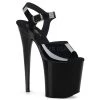 Pleaser 8" Black Ankle Strap Heels W/ 4" Platform* Shoes