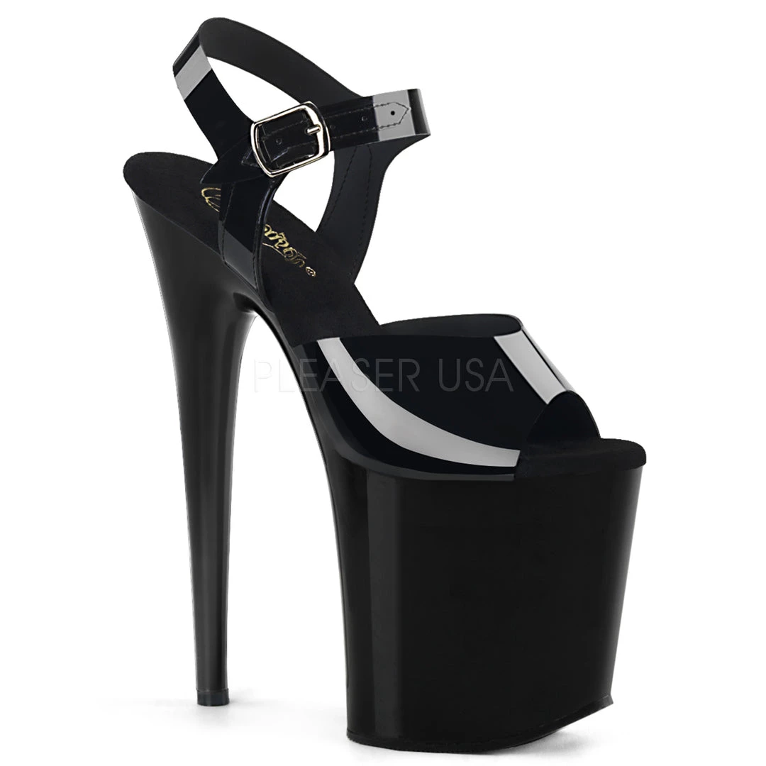 Pleaser 8" Black Ankle Strap Heels W/ 4" Platform* Shoes 3 Pleaser 8" Black Ankle Strap Heels W/ 4" Platform* Shoes