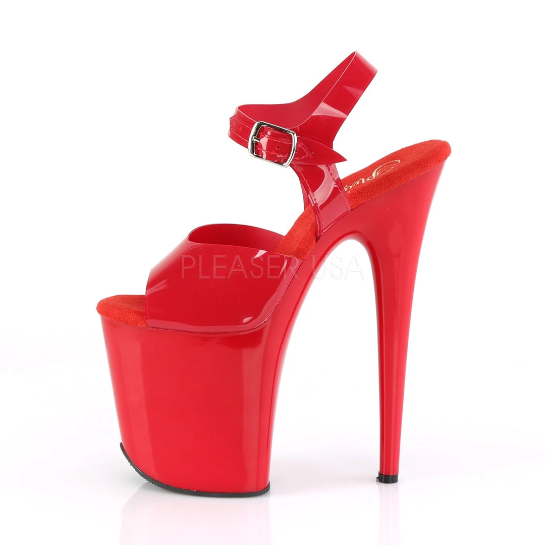 Pleaser Red 8" Ankle Strap High Heels* Shoes 4 Pleaser Red 8" Ankle Strap High Heels* Shoes