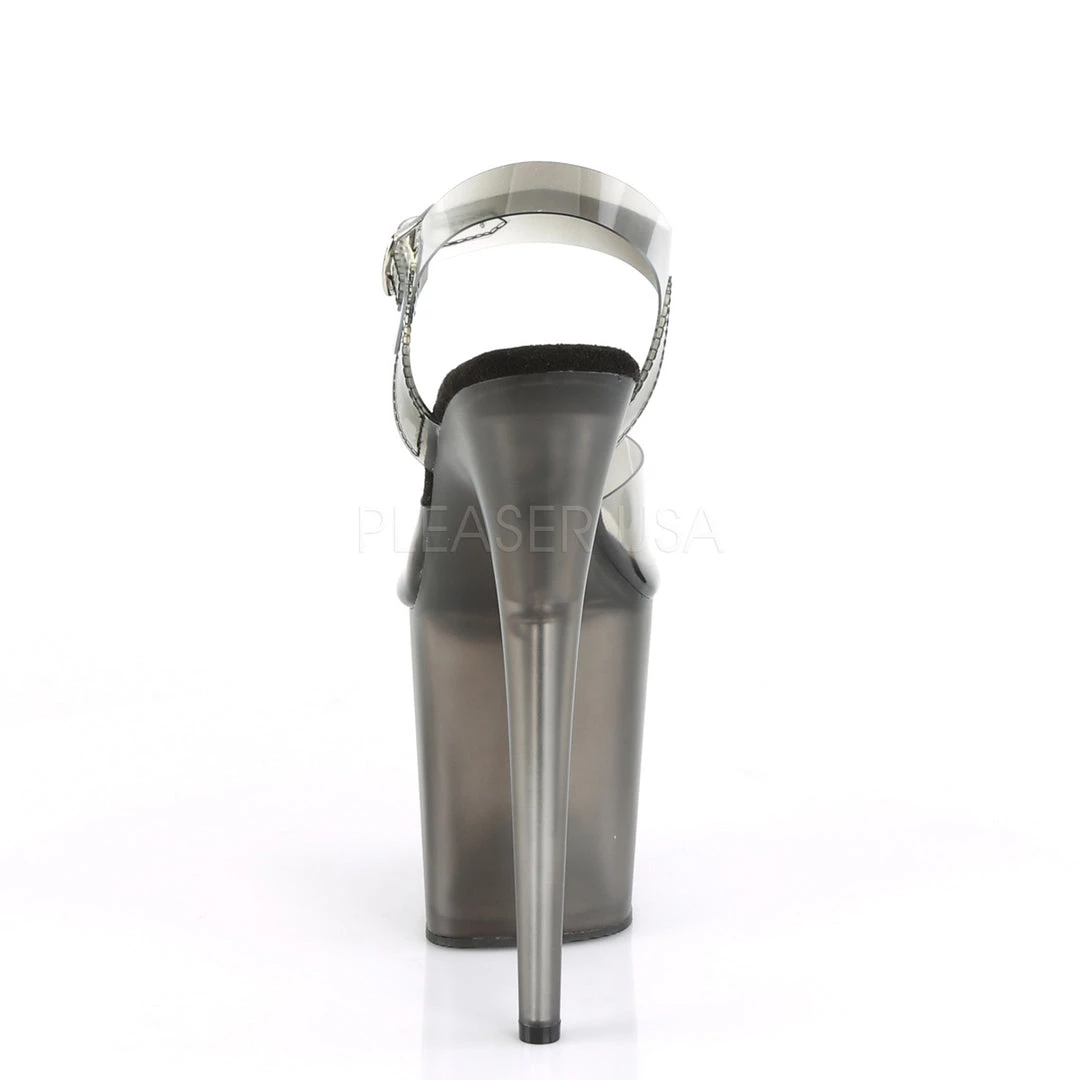 Pleaser 8" Heel Black/Grey Ankle Strap Platforms* 5 Pleaser 8" Heel Black/Grey Ankle Strap Platforms*