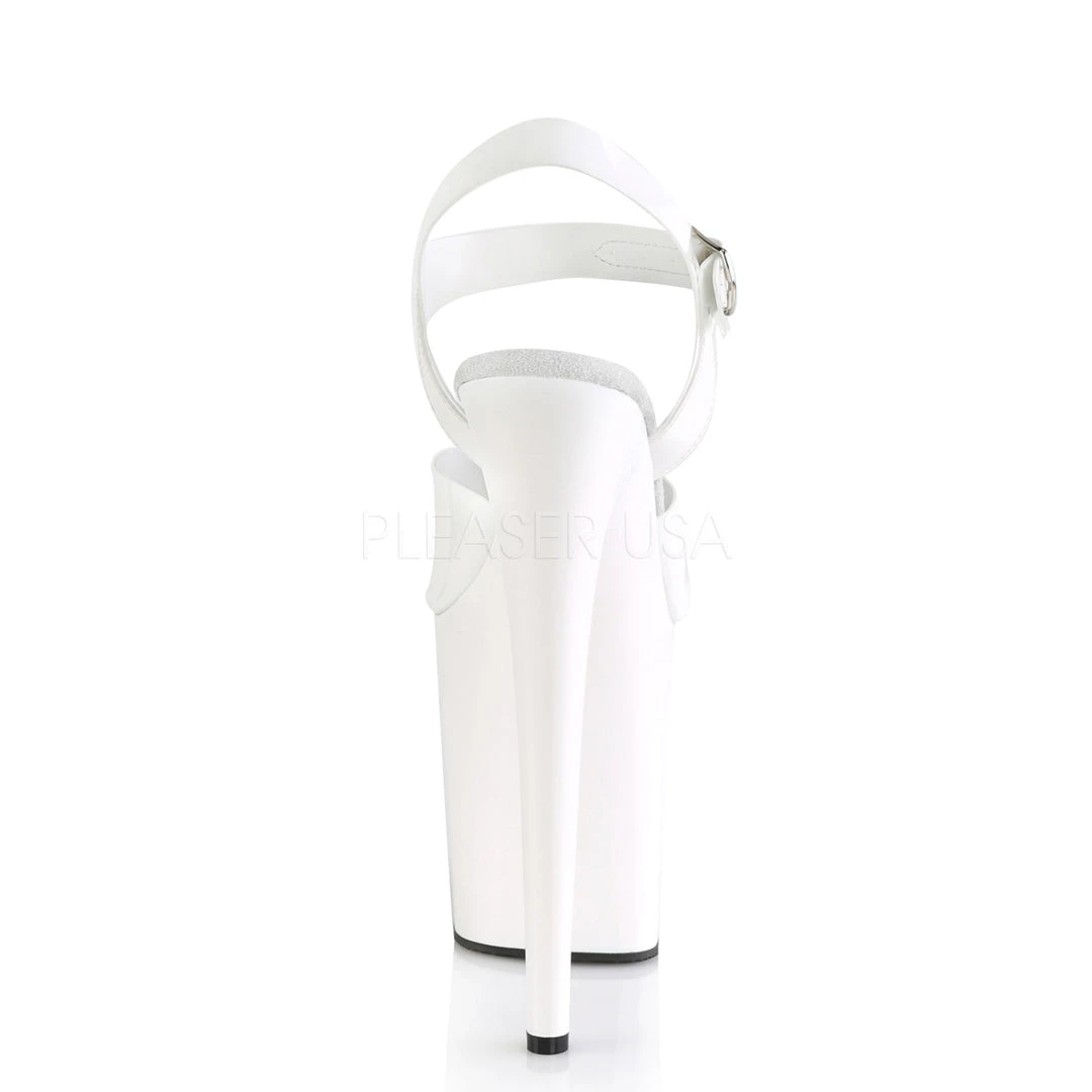 Pleaser Shoes 8" White Ankle Strap Heels* 5 Pleaser Shoes 8" White Ankle Strap Heels*