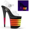 Pleaser Shoes 8" Clear/Multi Color Ankle Strap Heels*
