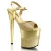 Pleaser Shoes 8" Gold Glitter High Heels*