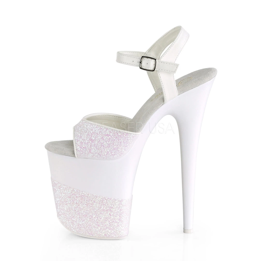 Pleaser Shoes 8" White Glitter High Heels* 4 Pleaser Shoes 8" White Glitter High Heels*