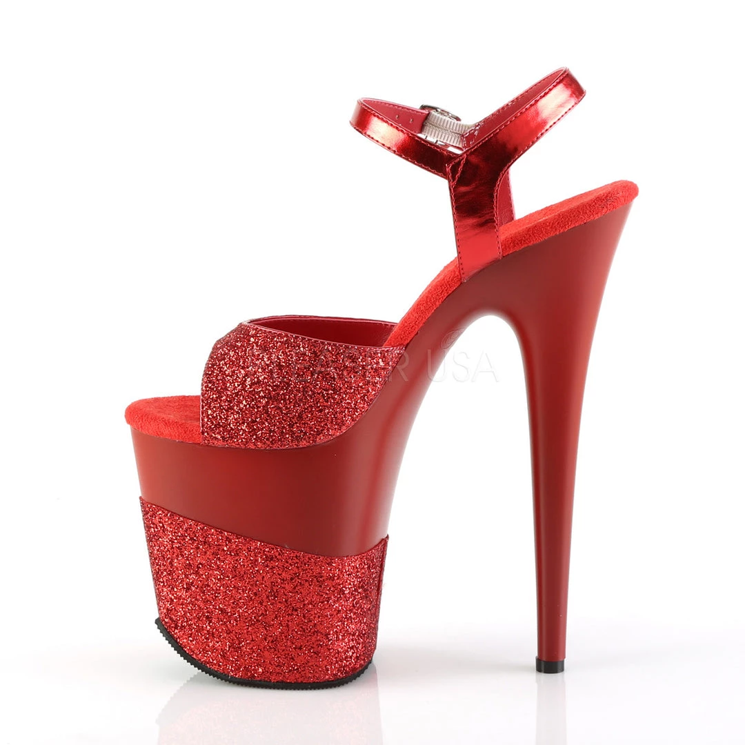 Pleaser 8" Red Glitter High Heels* 4 Pleaser 8" Red Glitter High Heels*