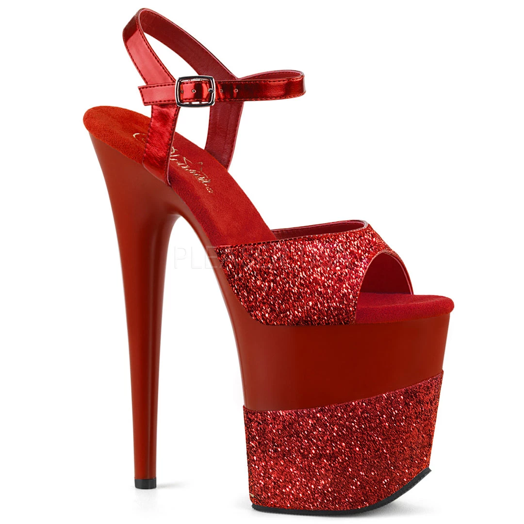Pleaser 8" Red Glitter High Heels* 3 Pleaser 8" Red Glitter High Heels*